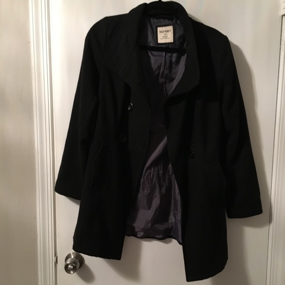 Old Navy Jackets & Blazers - Old navy black pea coat long comfy cute affordable